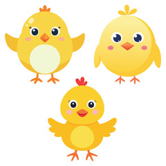 Cheerful Yellow Bird Cartoon Character