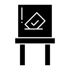 Voting Booth glyph icon