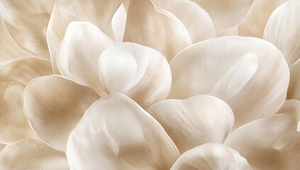 Delicate, light beige flower petals close-up.  Soft, overlapping textures create a subtle, elegant pattern