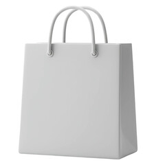3D Grey minimal shopping bag