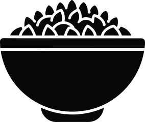 rice bowl icon vector illustration