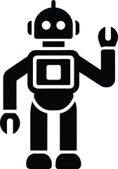 robot assistant hand icon vector illustration
