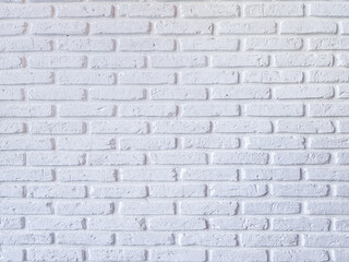 White brick pattern wall in loft style, construction background concept, clean cement scene.