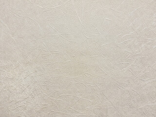 Close-up of a light cream background. Interior wallpaper with a texture resembling hair, grass or bird's nest.