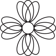 Fototapeta premium Flower Outline