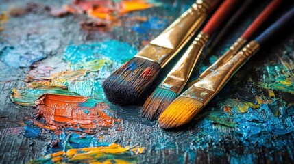 Obraz premium abstract vivid oil strokes