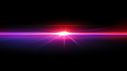 Futuristic Space Scene with Bright Light and Vibrant Pink and Blue Hues