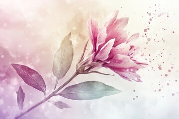 Delicate flower blossom in pastel hues, with soft highlights.