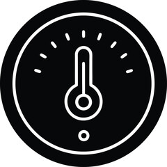 smart thermostat interface icon vector illustration