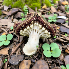 Geastrum pectinatum, commonly known as beaked earthstar or beret earthstar, fungus from Finland