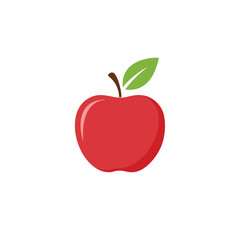 red apple vector illustration