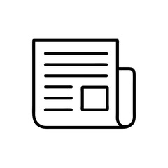 Newspaper Outline &ndash; News Media Vector Illustration