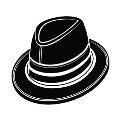 a minimalist hat vector art silhouette 