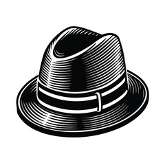a minimalist hat vector art silhouette 