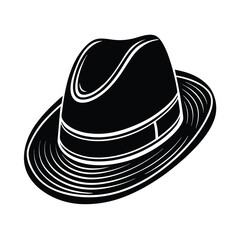 a minimalist hat vector art silhouette 