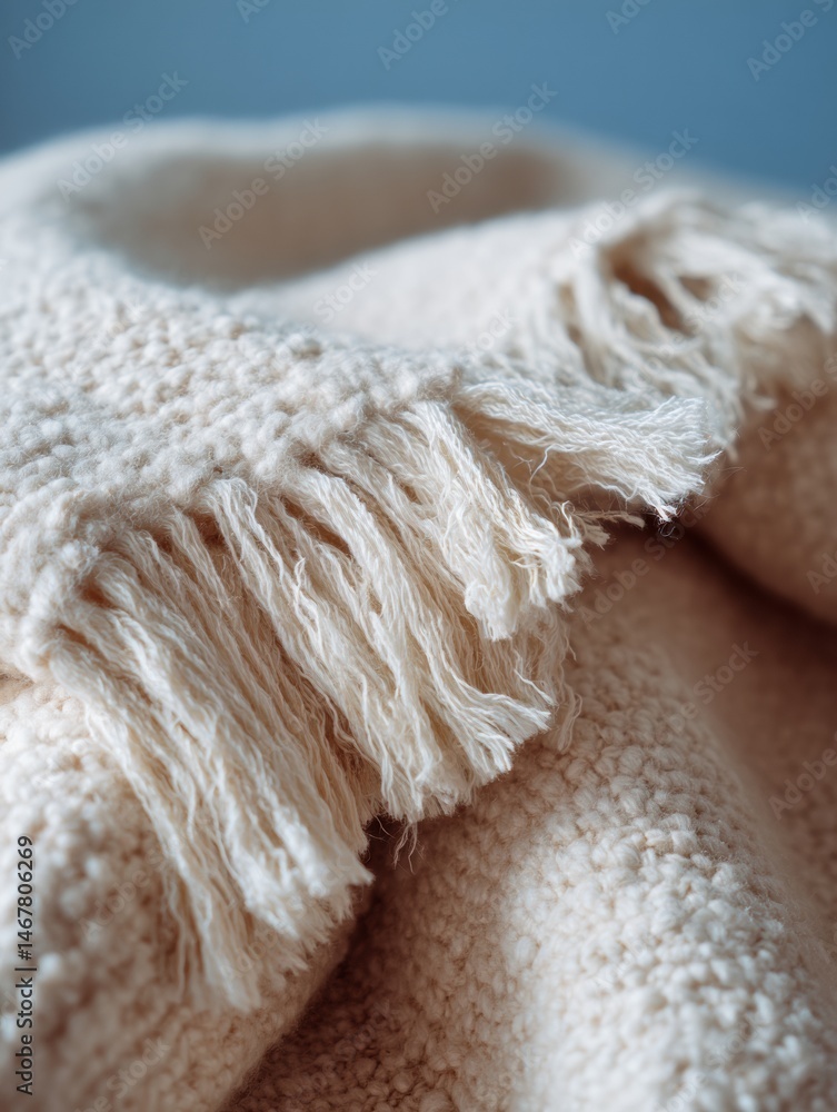 Poster cozy wool blanket with fringe detail perfect for chilly evenings indoors and adding warmth to any de