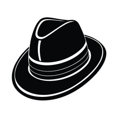 a minimalist hat vector art silhouette 