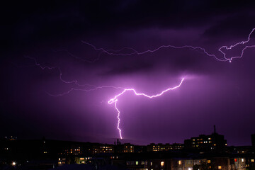 lightning in the city
