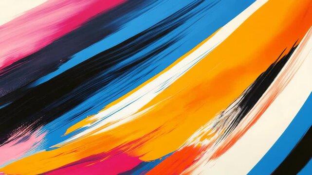 Abstract paint strokes, vibrant colors, representing artistic expression and creativity, with copy space