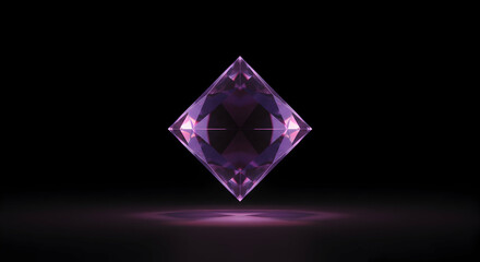 Elegant Purple Gemstone with an Artistic Light Reflection Effect