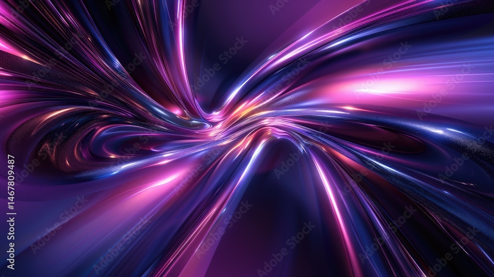 Poster explore a vibrant abstract technology background featuring flowing colors and dynamic light patterns