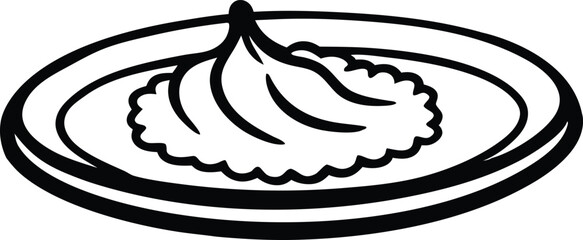 vector illustration of a pot with food