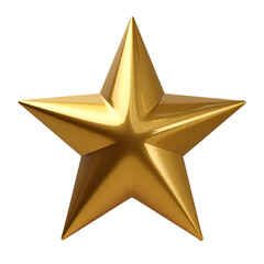 Obraz premium Gold Star 3D Render HighResolution Image Award Achievement Success Luxury Shiny Golden Star Graphic isolated on transparent background