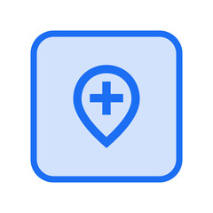 Fototapeta premium Add Location Outlined Icon