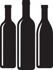 wine bottle vector illustration