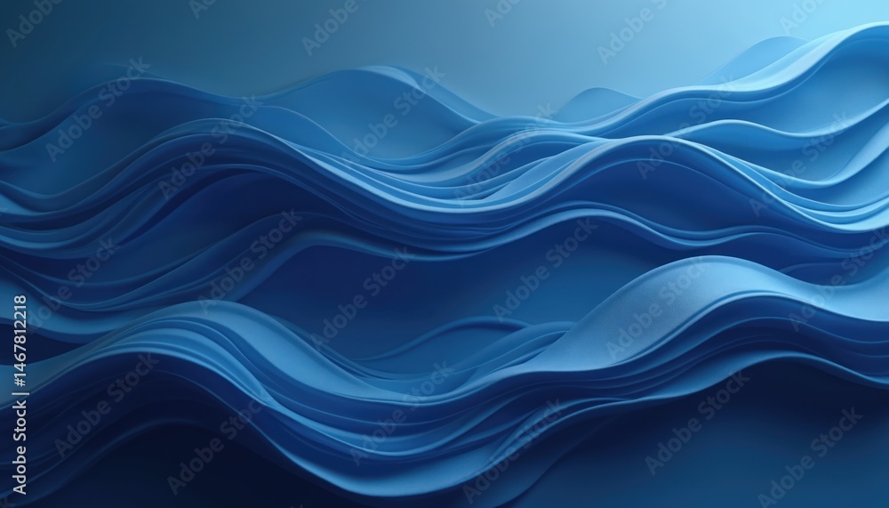 Poster abstract blue waves pattern background. digital modern wave design creates smooth, elegant, dynamic,