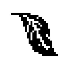 Fototapeta premium pixel leaf icon