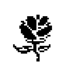 Fototapeta premium pixel flower icon