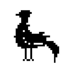 Obraz premium pixel bird icon