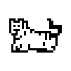 Fototapeta premium pixel tiger icon