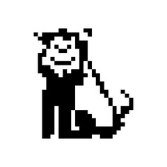 Fototapeta premium pixel lion icon