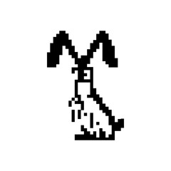 Fototapeta premium pixel rabbit