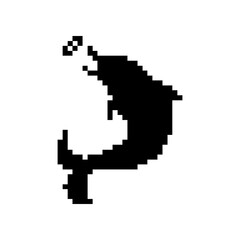 Obraz premium pixelate dolphin
