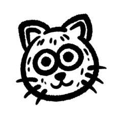 cat png cartoon cute education kid for learning action doodle lint and outline design clipart line art pen doodle cartoon