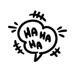 Obraz premium cartoon action ha haha hahaha png cartoon cute education kid for learning action doodle lint and outline design clipart line art pen doodle cartoon