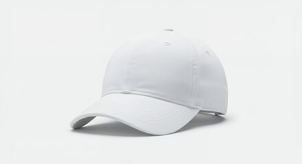 Fototapeta premium Blank white baseball cap mockup