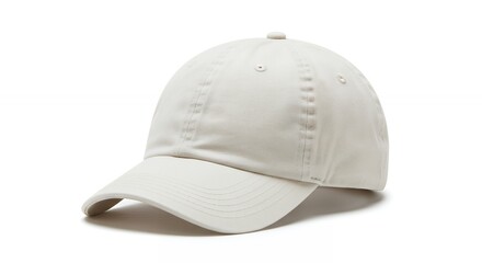 Blank white baseball cap