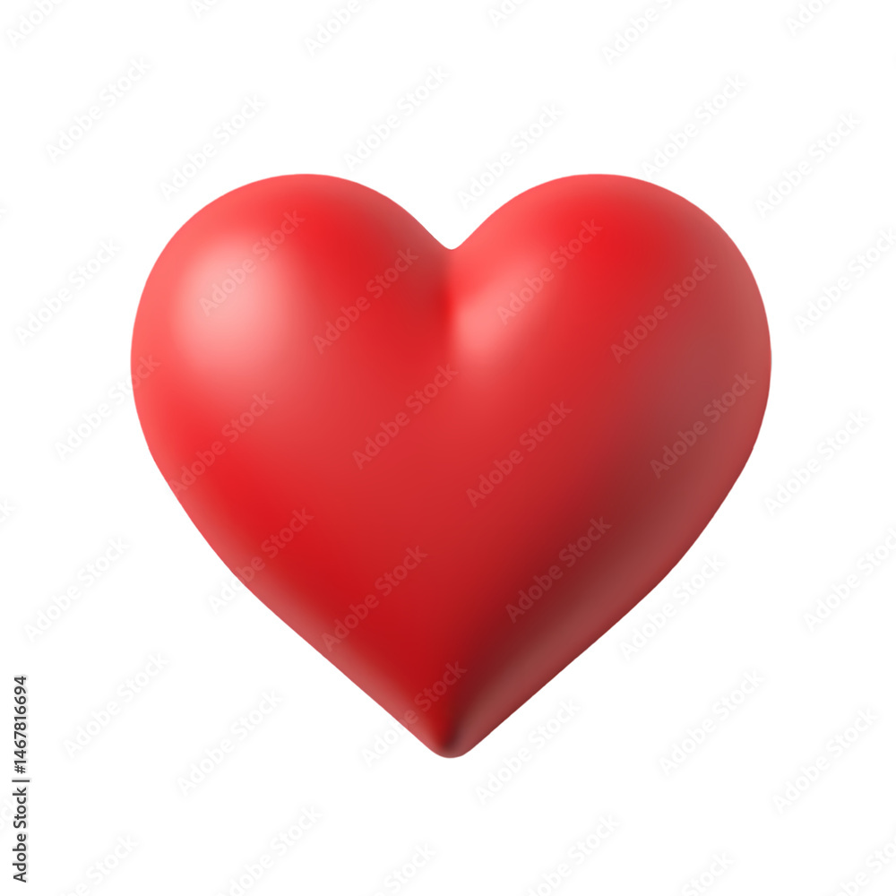 Poster a perfect red heart image for your projects isolated on transparent background