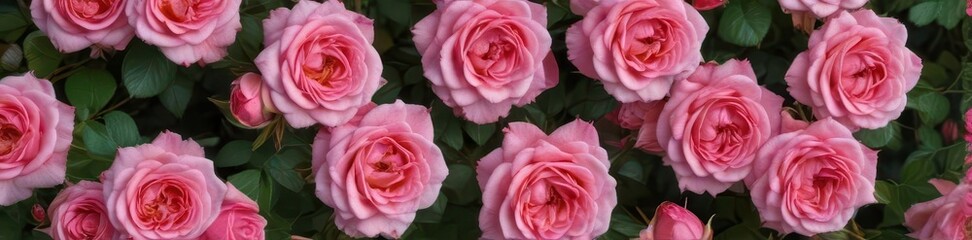 Pink rose blossoms against a vibrant floral backdrop, pink, summer, art