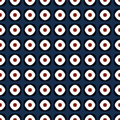 Simple geometric pattern abstract diamond shapes motif classic blue minimal background. Small dots square elements modern fabric design textile swatch ladies dress, man shirt all over print block.