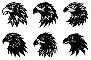 Eagle Head Silhouette Vector Collection