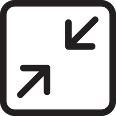 Fullscreen and resize arrow vector icon —expand & contract symbol

