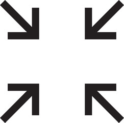 Fototapeta premium Fullscreen and resize arrow vector icon —expand & contract symbol