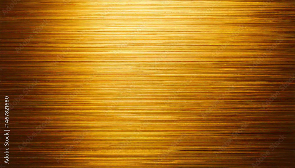 Poster golden background with horizontal lines and gradient effect for use as design element.