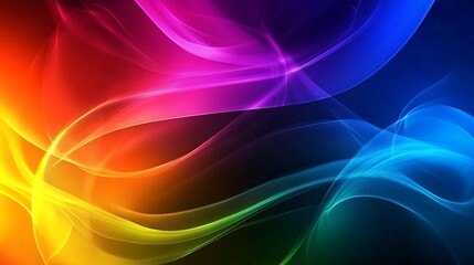 Abstract rainbow swirling lines (1)