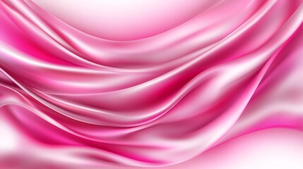 Pink silk draped fabric